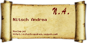 Nitsch Andrea névjegykártya